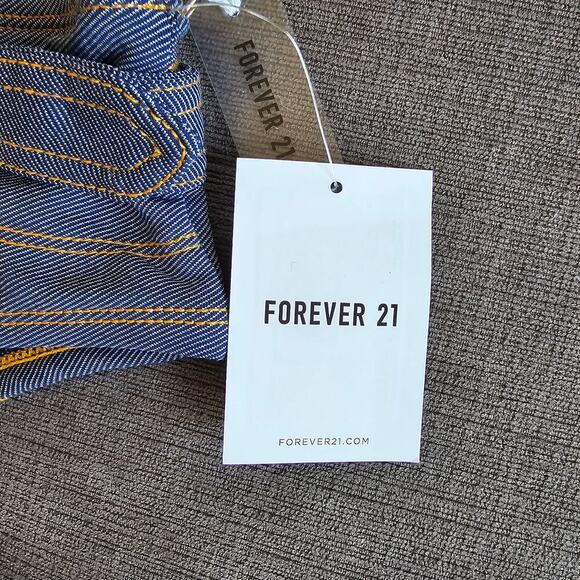 NWT Forever 21 Denim Lace-Trim Underwire Bikini Top & Bikini Bottom Set Size XL - Picture 7 of 12